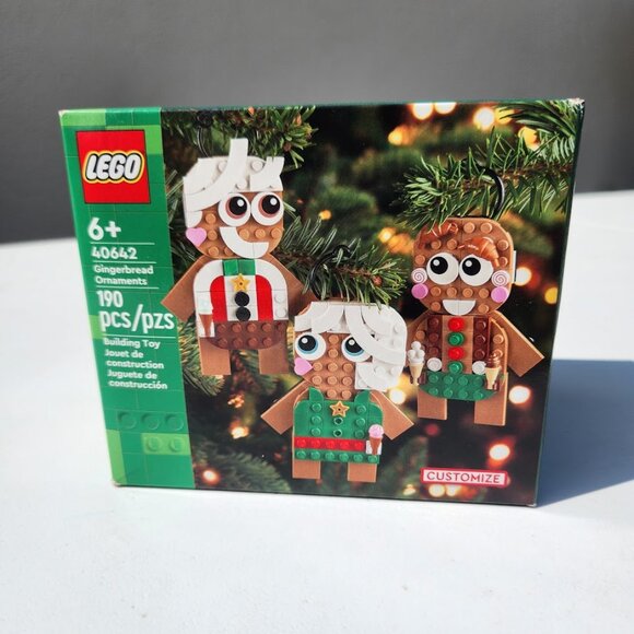 NEW Lego Gingerbread Ornaments Christmas Tree Decor Building Set 40642 Includes - Picture 1 of 12